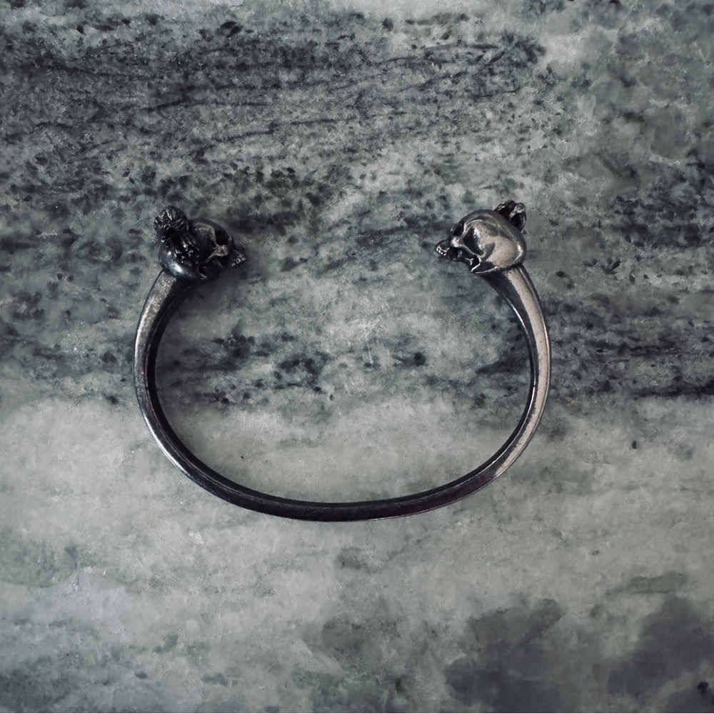 Alexander McQueen Twin Skull & Crow Bangle